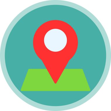 konum pin simgesi, vektör illüstrasyonu 