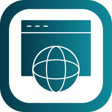 Web sitesi vektör simgesi, özet çizimi 