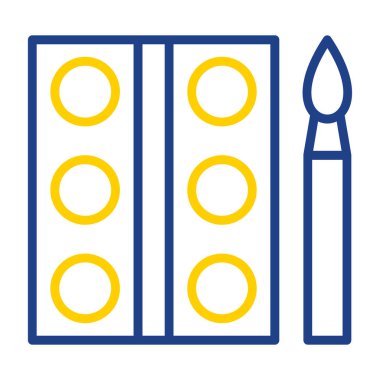 boya fırçaları renk simgesi, vektör illüstrasyonu