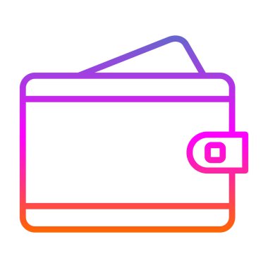 Cüzdan simgesi, vektör illüstrasyonu  