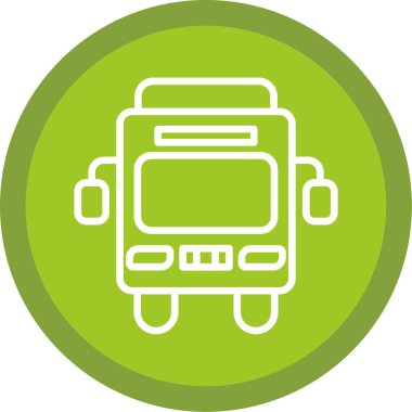 Otobüs. Web simgesi basit illüstrasyon             