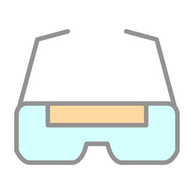 Gözlükler. Web simgesi basit illüstrasyon  