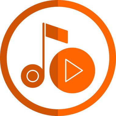 müzik çalar simgesi, vektör illüstrasyonu