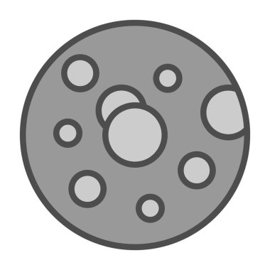 Ay ikonu vektör illüstrasyonu