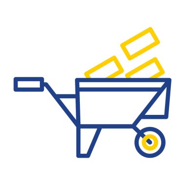 el arabası simgesi vektör illüstrasyonu 