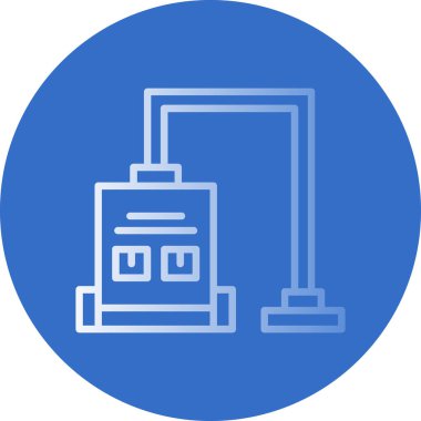 Elektrikli süpürge simge vektör çizim              