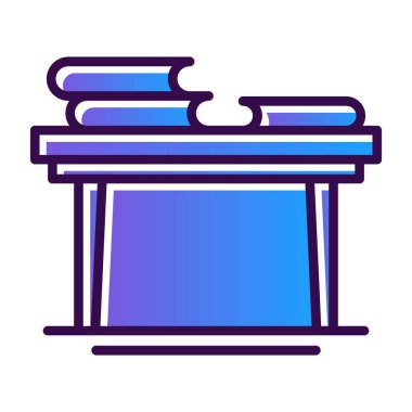 Kitap Tablosu simgesi, vektör illüstrasyonu 