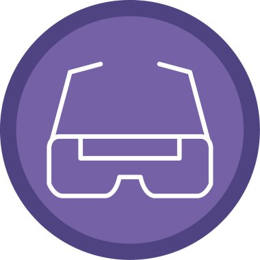 Gözlükler. Web simgesi basit illüstrasyon  