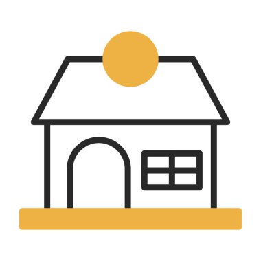 Ev. Web simgesi basit illüstrasyon 