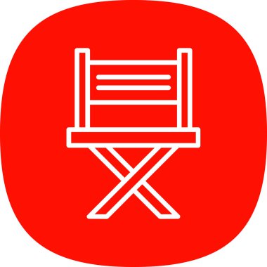 Sandalye simgesinin vektör illüstrasyonu