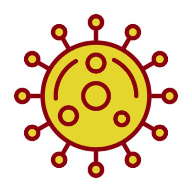 Virüs simgesi, vektör illüstrasyonu, düz tasarım