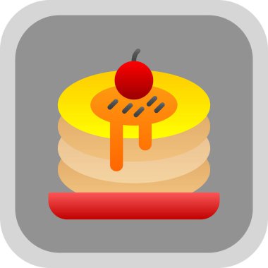 Reçel ikonlu kek, vektör illüstrasyonu