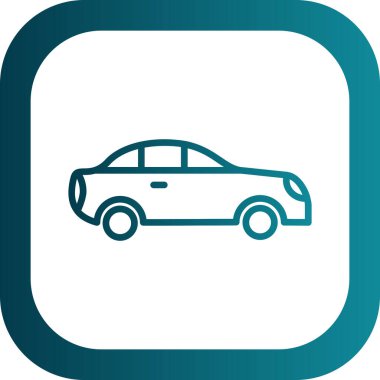 araba simgesi, vektör illüstrasyonu 