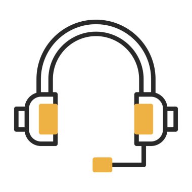 Kulaklık. Web simgesi basit illüstrasyon                          