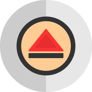 Kırmızı daire simgesinin vektör illüstrasyonu