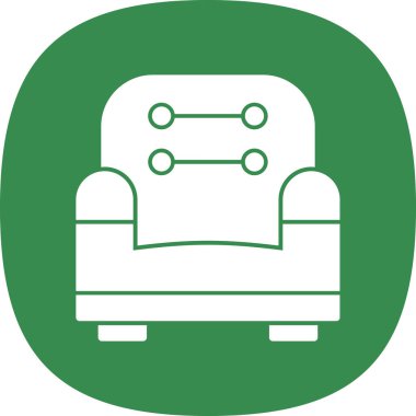 Kanepe. Web simgesi basit illüstrasyon