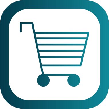 Alışveriş arabası simgesi, vektör illüstrasyonu 