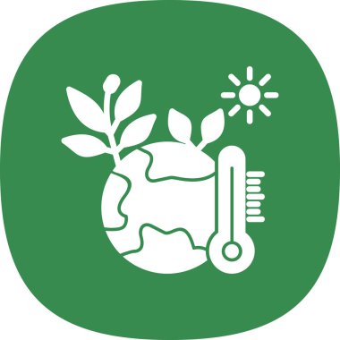 Bir bitki simgesinin vektör illüstrasyonu