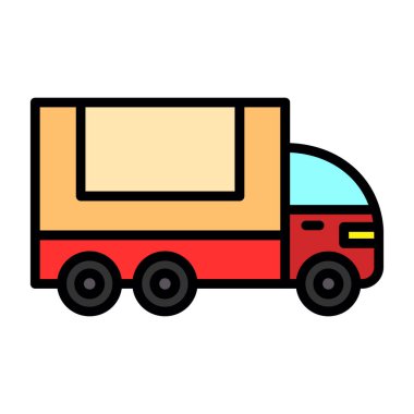 Kamyon. Web simgesi basit illüstrasyon 