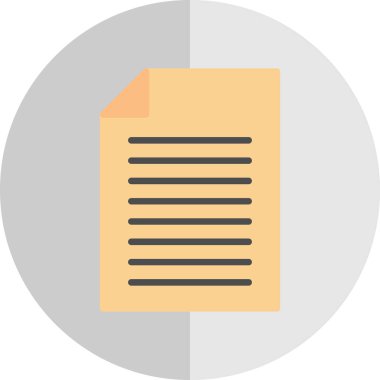 belge simgesi, vektör illüstrasyonu basit tasarım