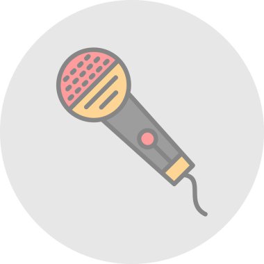 mikrofon simgesi vektör illüstrasyonu