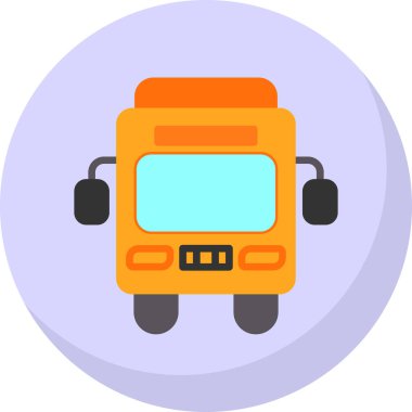 Otobüs. Web simgesi basit illüstrasyon             