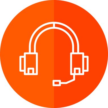 kulaklık simgesi, vektör illüstrasyonu basit tasarım