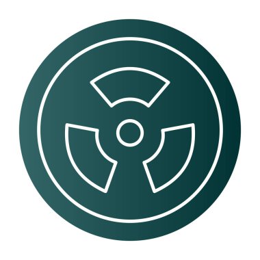 Radyasyon işareti web simgesi vektör çizimi 
