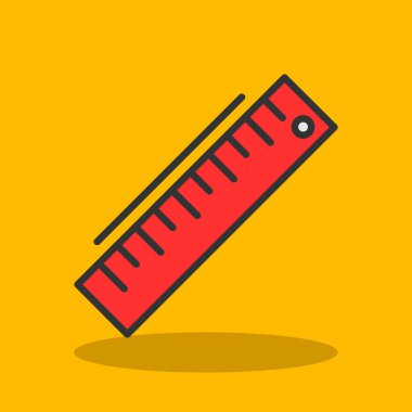 ruler icon, vector illustration simple design