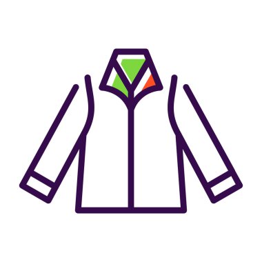 Ceket simgesi, vektör illüstrasyonu basit tasarım