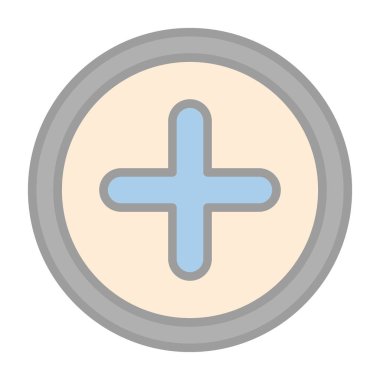 Artı işaret simgesi, vektör illüstrasyonu