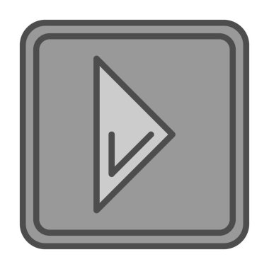 Ok Başlığı Sağ simge vektör çizimi