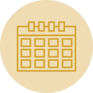 Takvim simgesi, vektör çizimi