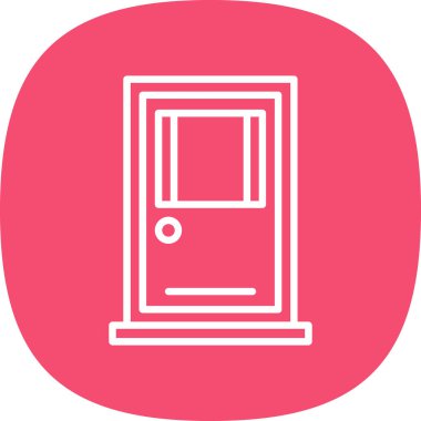 Kapı web simgesi, vektör çizim