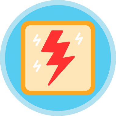 kuvvet düz simgesi, vektör illüstrasyonu