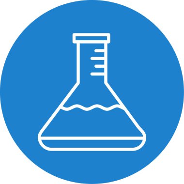Laboratuvar cam şişe izole edilmiş vektör illüstrasyon grafik tasarımı                      