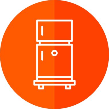 buzdolabı web simgesi, vektör çizim 