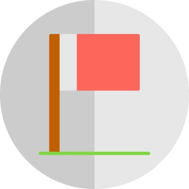 Bir bayrak simgesinin vektör illüstrasyonu