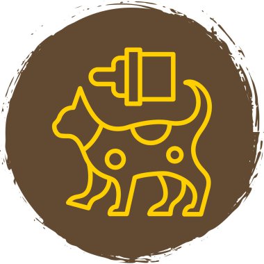 hayvan köpek simgesi vektör illüstrasyonu