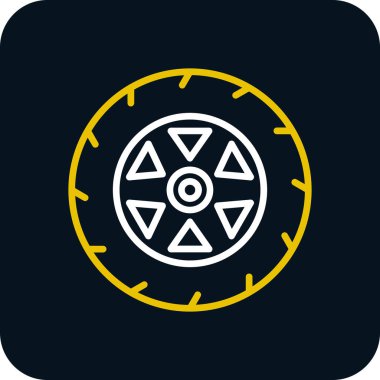 Tekerlek simgesi, vektör çizimi 