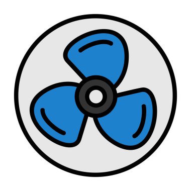 Fan simge, basit vektör çizim