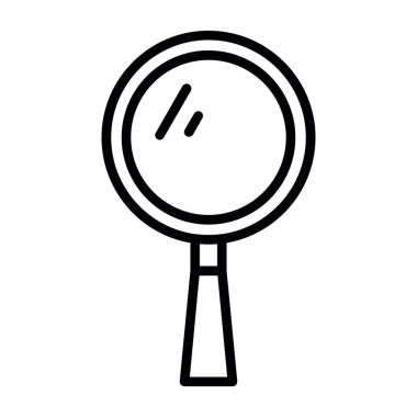 Büyütme camı izole edilmiş ikon web illüstrasyon tasarımı
