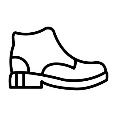 Saydam bir arka planda ayakkabı vektörü çizimi. Birinci kalite semboller. Konsept ve grafik tasarım için ince çizgi simgesi.