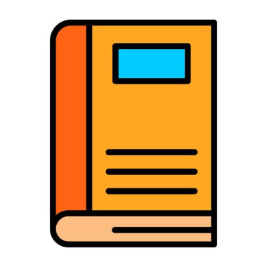 Kitap simgesinin vektör illüstrasyonu 