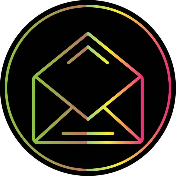 Basit harf zarfı simgesi, vektör illüstrasyonu