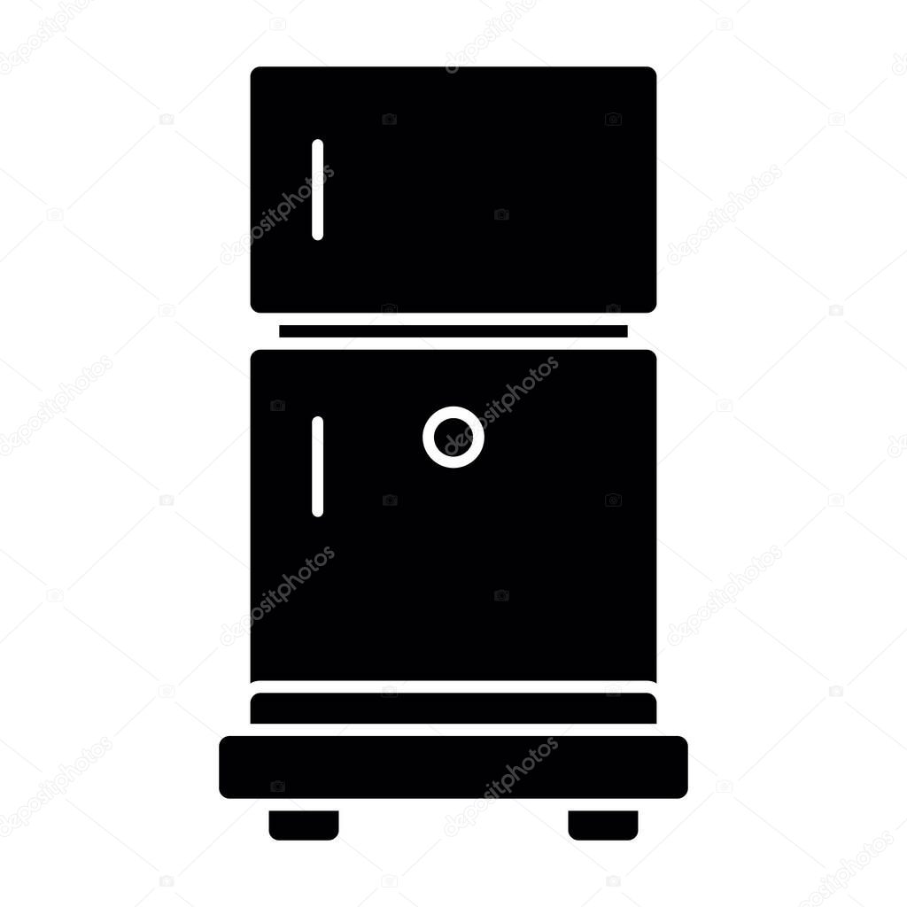 Fridge web icon, vector illustration
