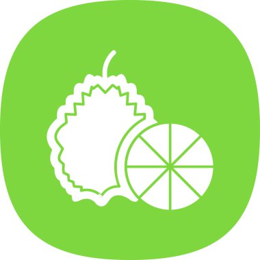 Benzersiz limon dilimi vektör çizgisi simgesi