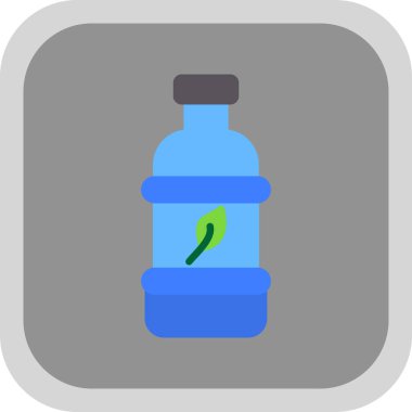Biyo plastik şişe ikon vektör çizimi