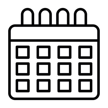 Takvim simgesi, vektör çizimi