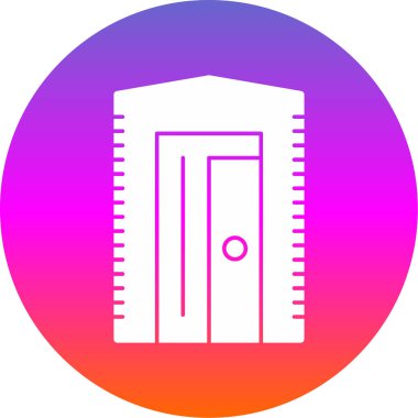 Eşsiz kapı vektör çizgisi simgesi